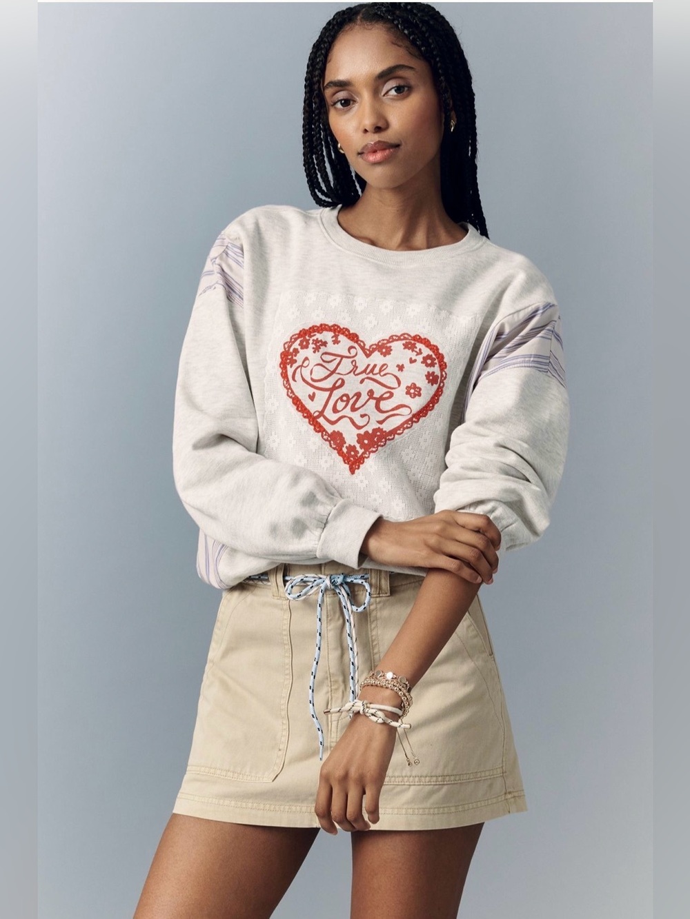 Anthropologie Maeve Be True Long-Sleeve Crew-Neck Sweater